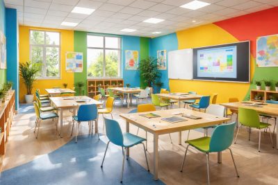 découvrez l'école iscam madagascar où des salles de classe peintes de couleurs vives favorisent un environnement stimulant pour la créativité et l'apprentissage des étudiants.