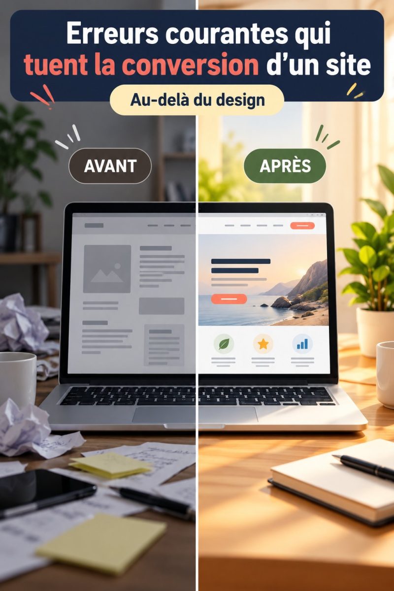 Un écran d'ordinateur affichant une page web avec des erreurs de navigation visibles